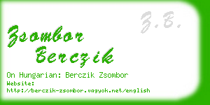 zsombor berczik business card